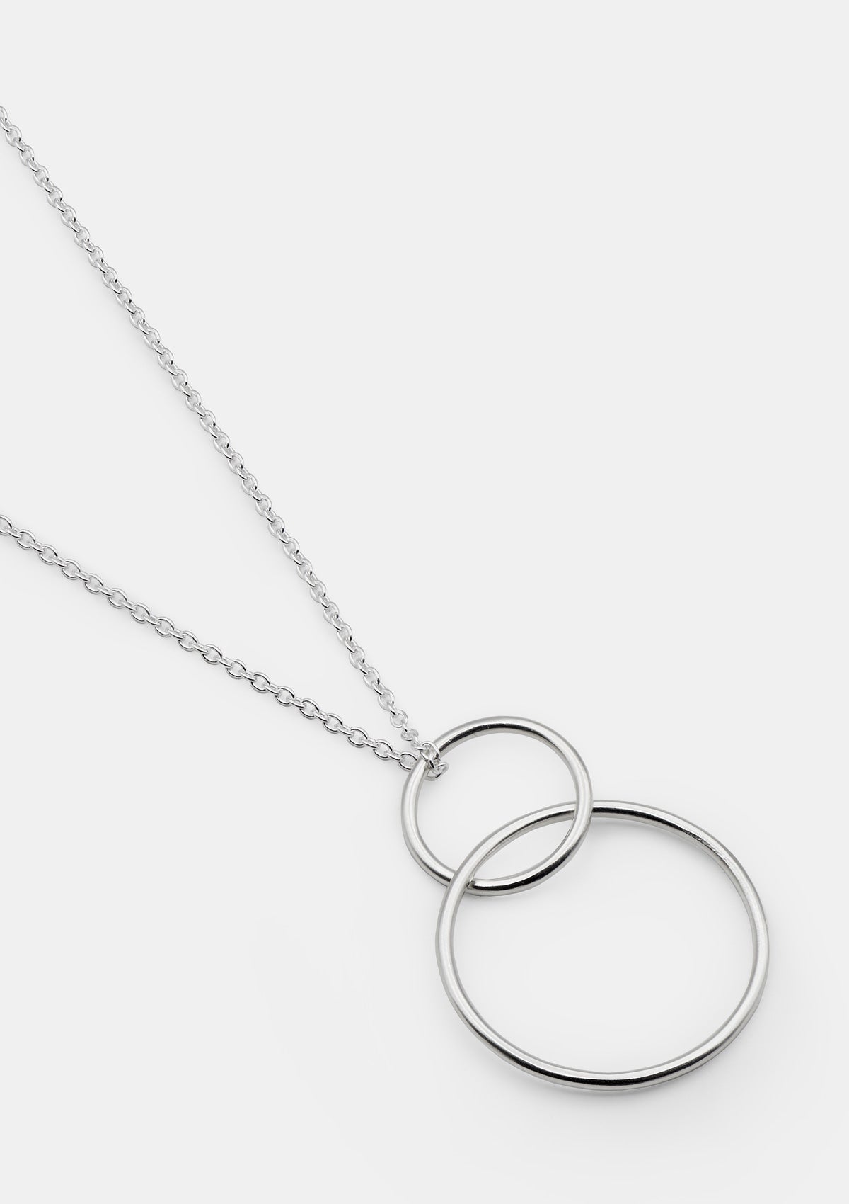 Long double hoop necklace