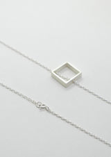 Asymmetrical square necklace