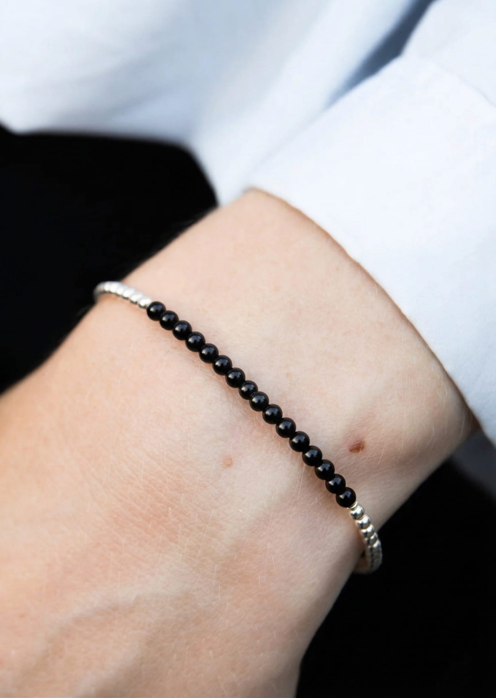Onyx-Perlenarmband