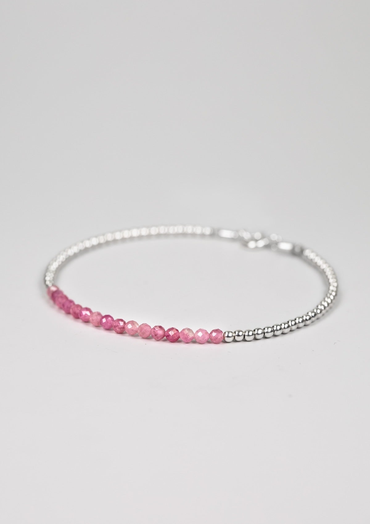 Pink Tourmaline Beaded Bracelet
