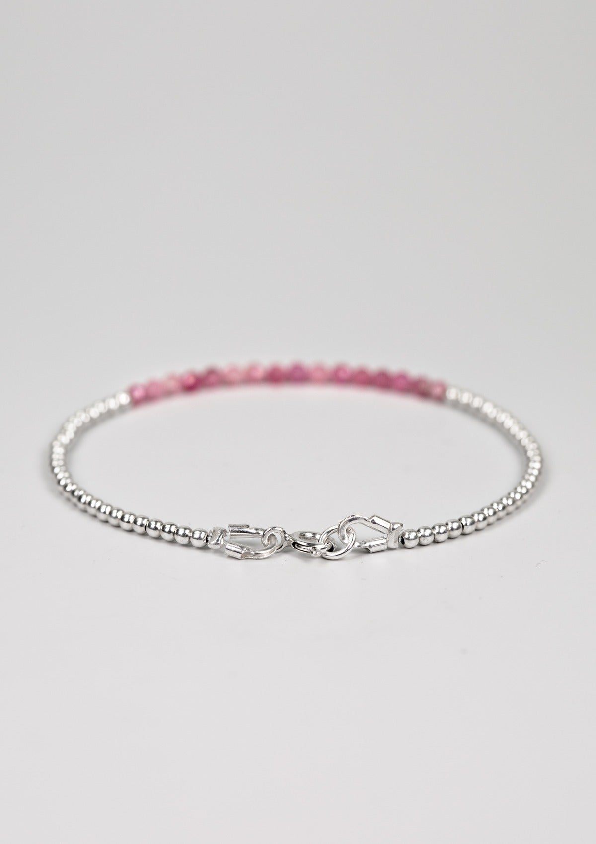 Pink Tourmaline Beaded Bracelet