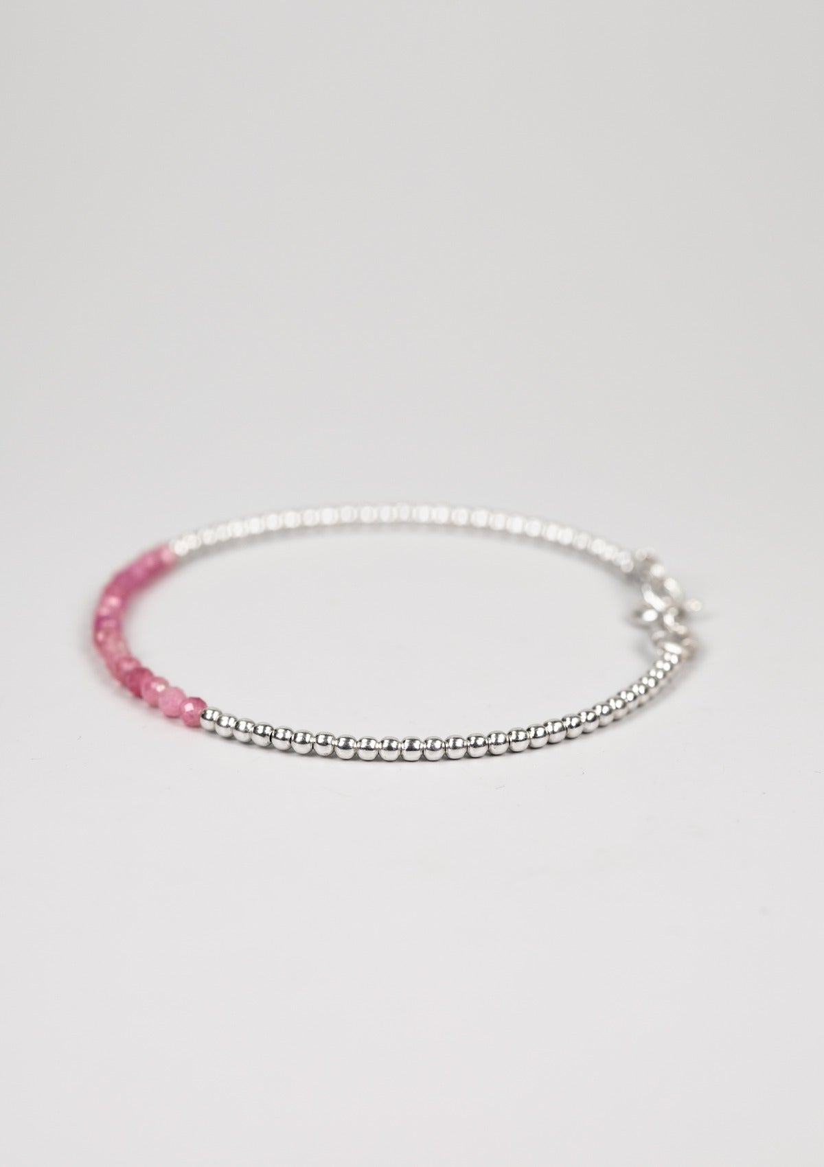 Pink Tourmaline Beaded Bracelet