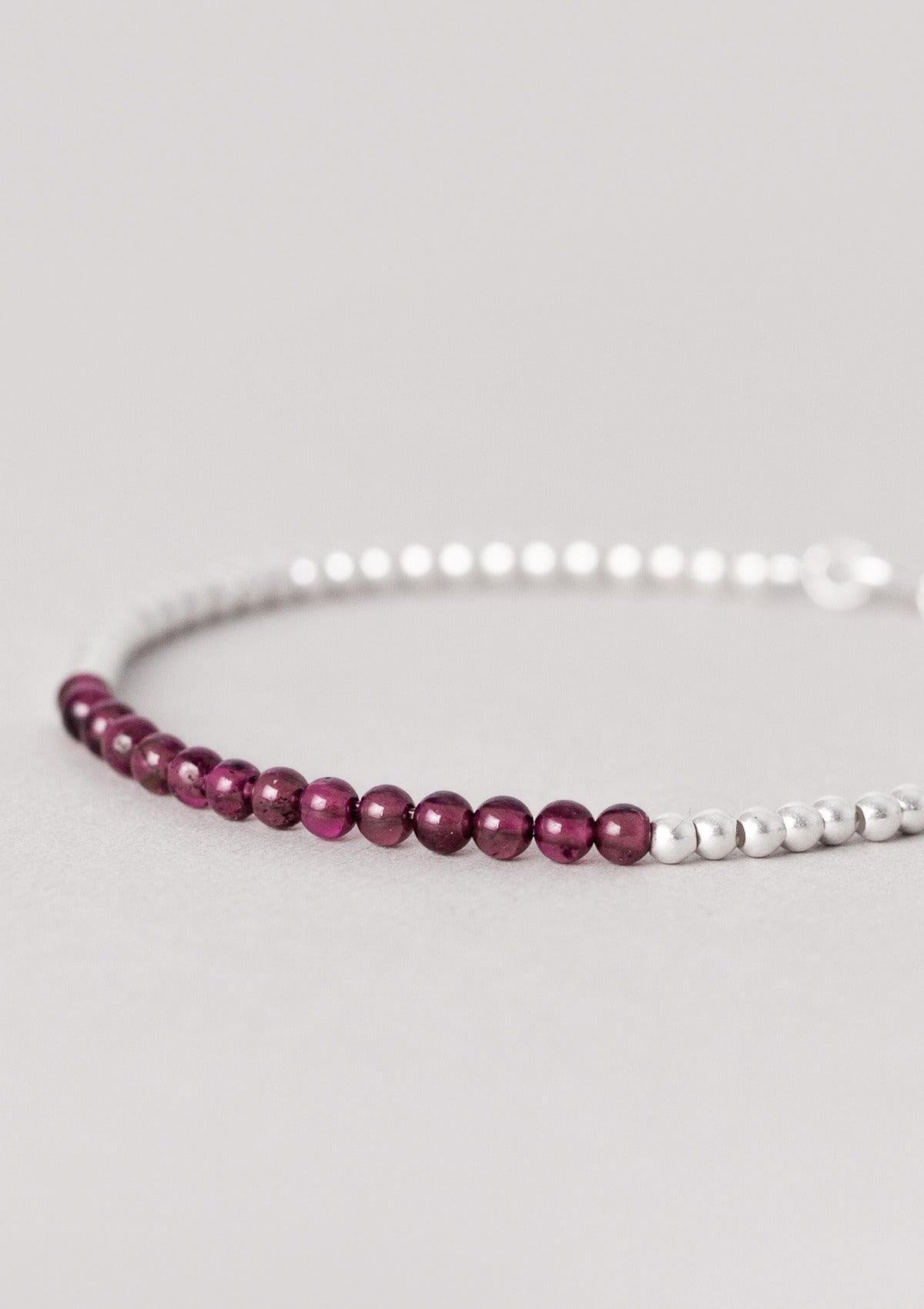 Red Garnet Beaded Bracelet