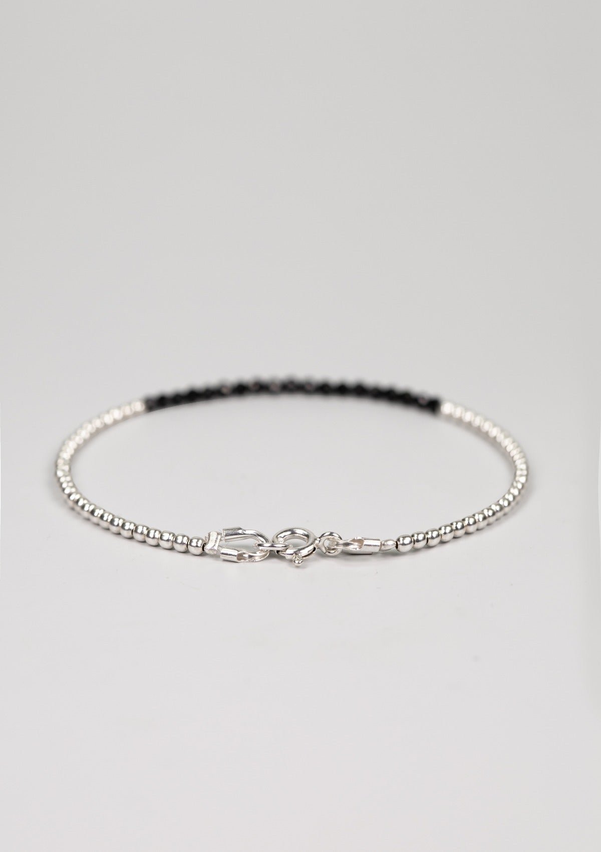 Small Black Spinel Beaded Bracelet
