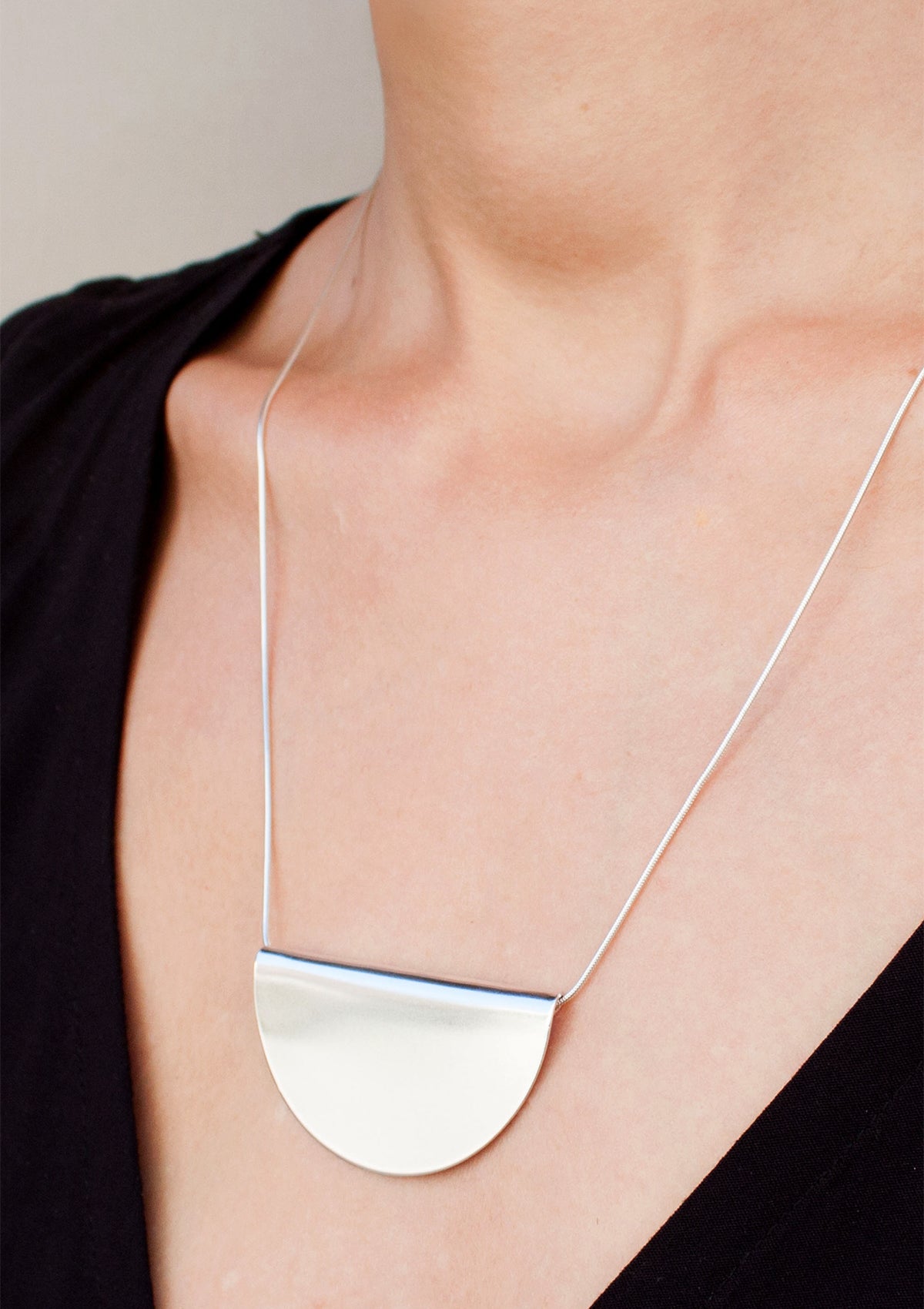 Short half circle necklace