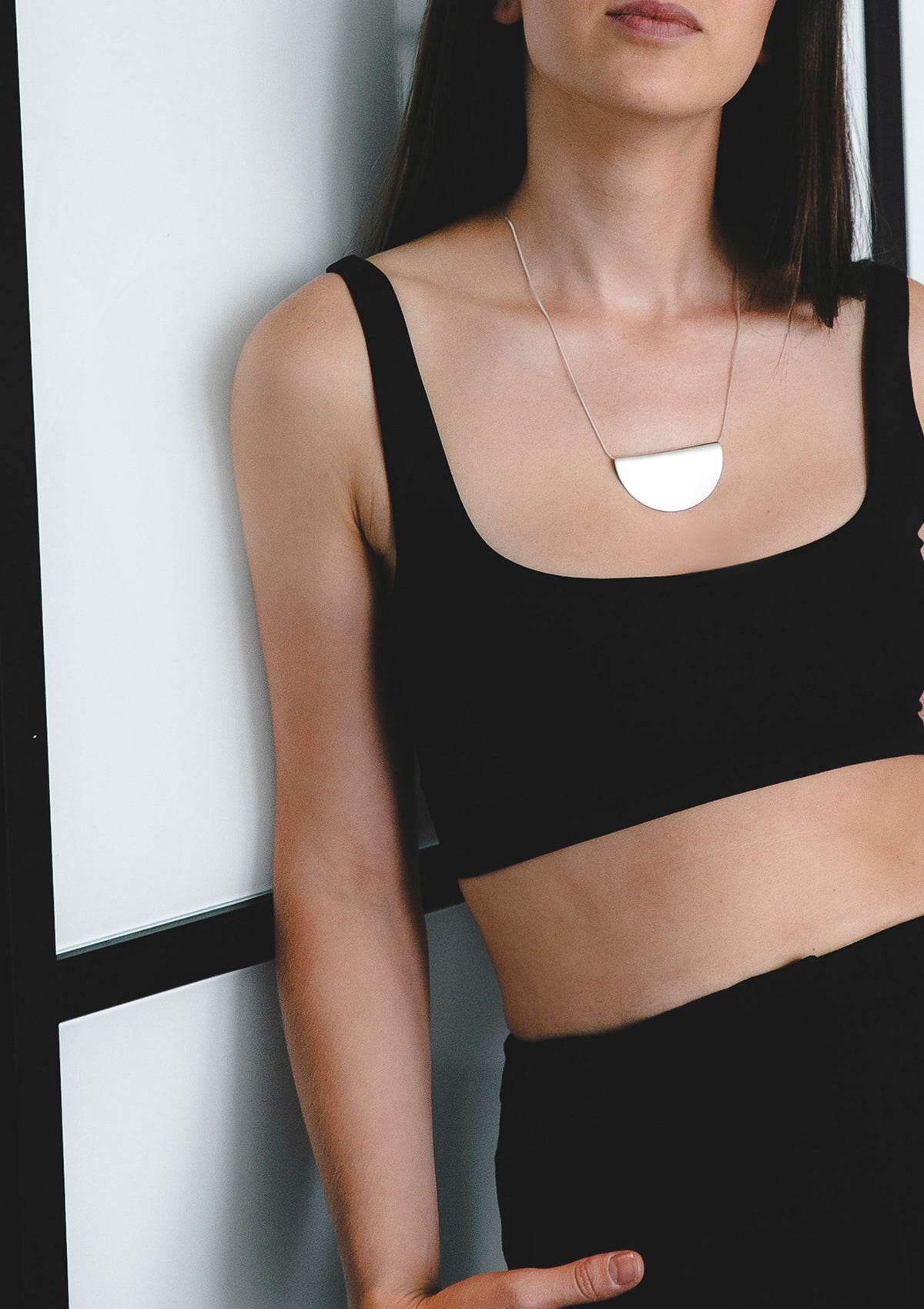 Short half circle necklace