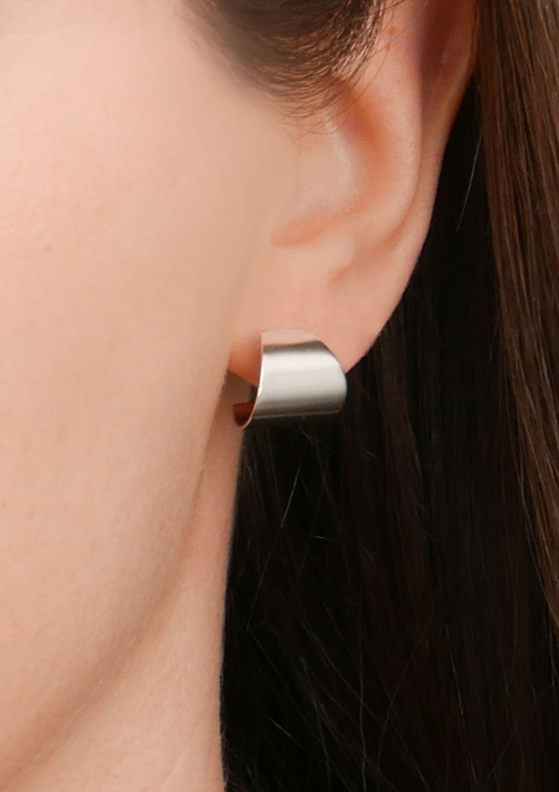 Wide hoop earrings