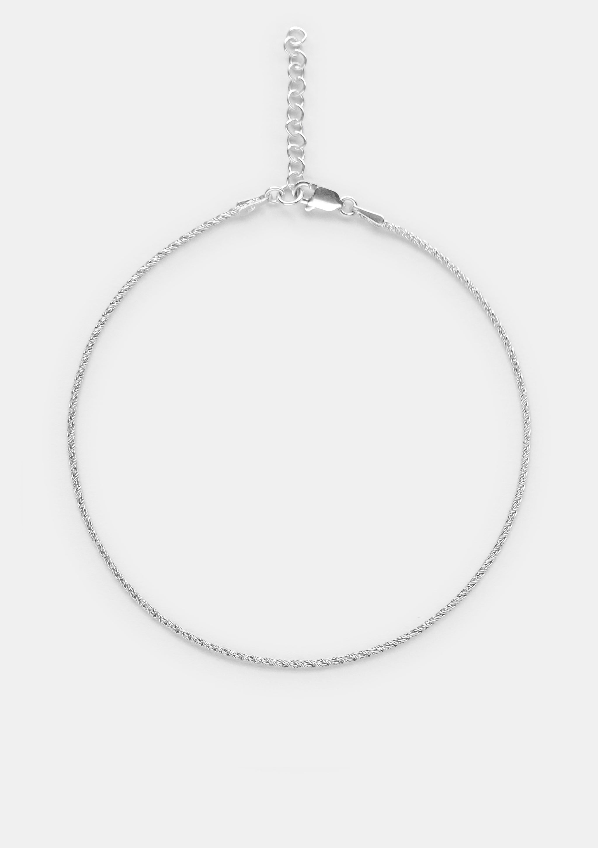 Thread Silver Anklet by Sofia Kov – handcrafted in Berlin
