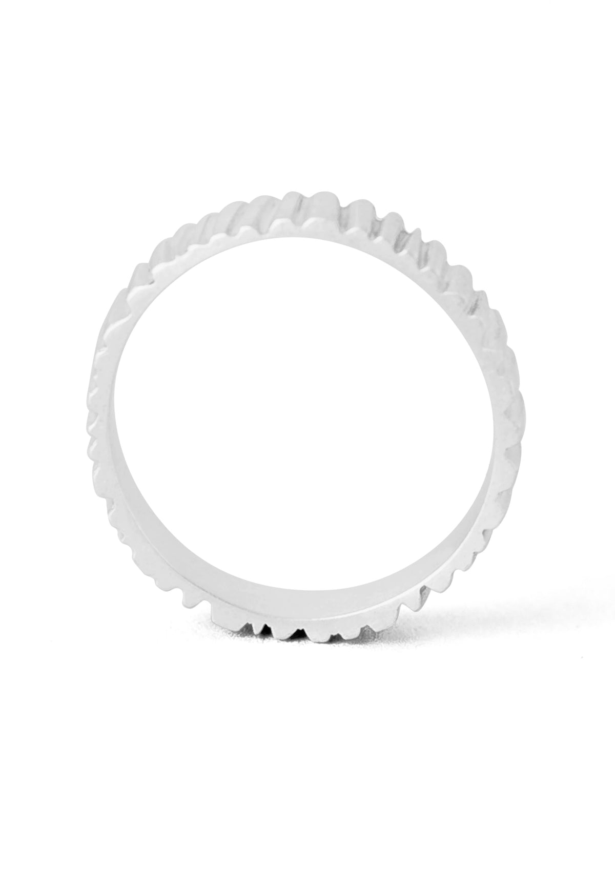 Tree bark ring in sterling silver by Sofia Kov – product view 2