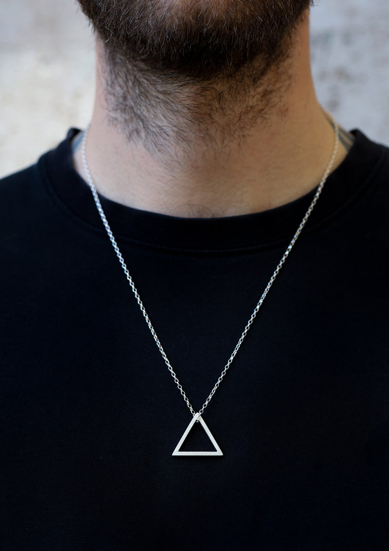 Hollow triangle necklace