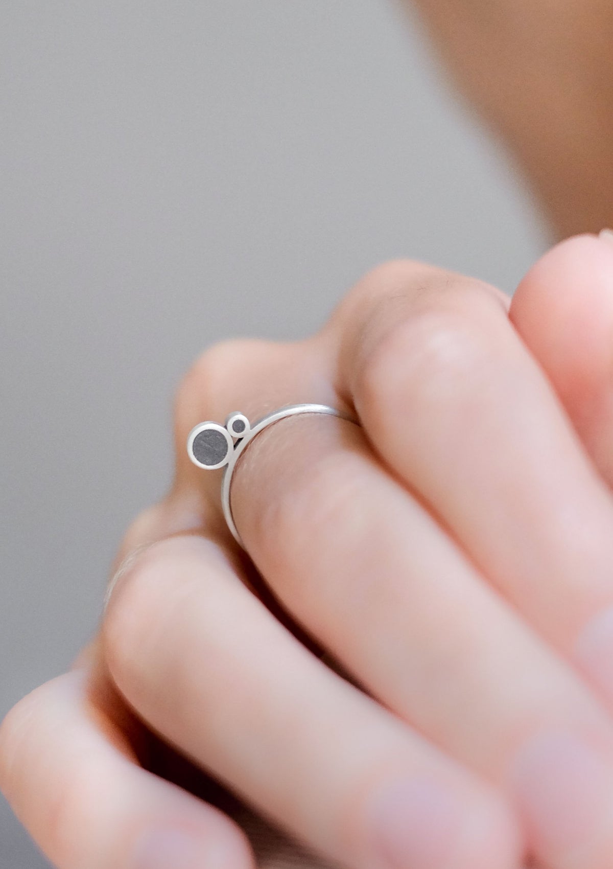 Concrete two circles ring
