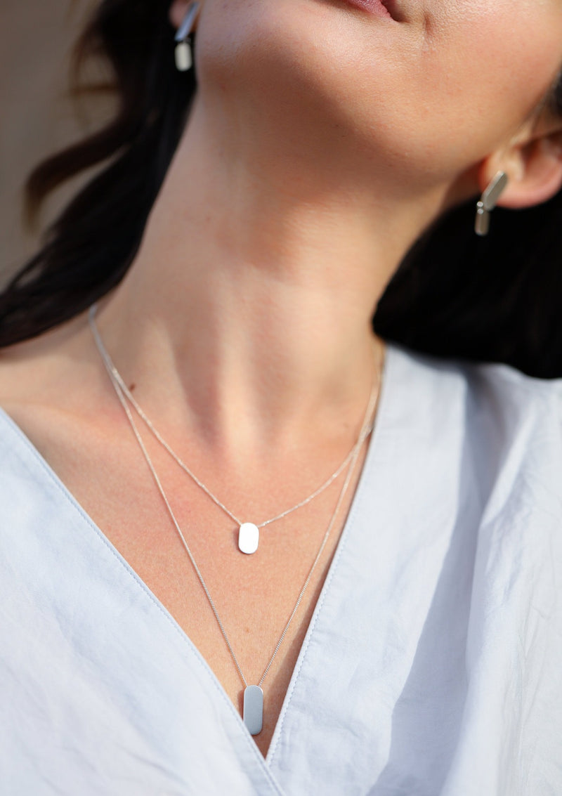 Layered oval necklace