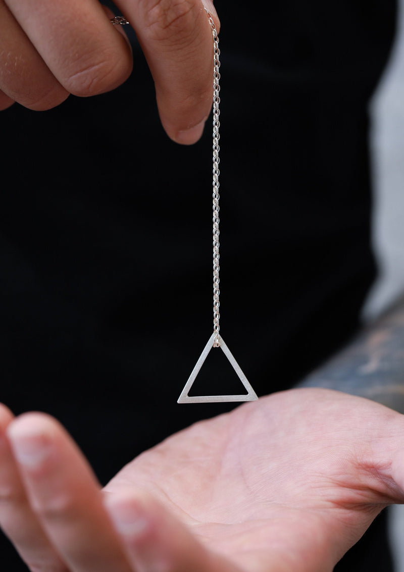 Hollow triangle necklace